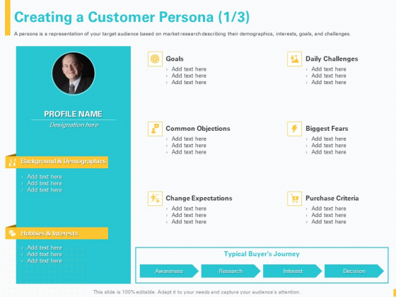 Designing Great Client Experience Action Plan Creating A Customer Persona Ppt PowerPoint Presentation Professional Objects PDF Designing Great Client Experience Action Plan Creating A Customer Persona Ppt PowerPoint Presentation Professional Objects PDF