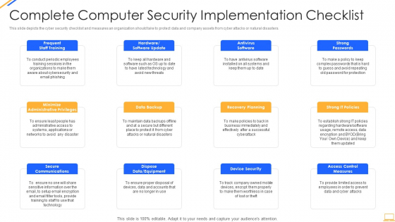 Desktop Security Management Complete Computer Security Implementation Checklist Demonstration PDF Desktop Security Management Complete Computer Security Implementation Checklist Demonstration PDF