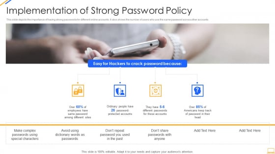 Desktop Security Management Implementation Of Strong Password Policy Brochure PDF