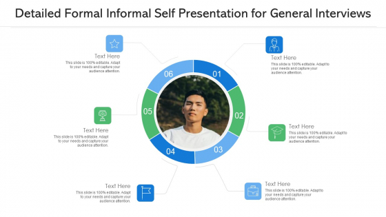 Detailed Formal Informal Self Presentation For General Interviews Ppt PowerPoint Presentation Icon Example File PDF