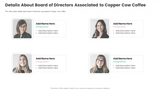 Details About Board Of Directors Associated To Copper Cow Coffee Brochure PDF Details About Board Of Directors Associated To Copper Cow Coffee Brochure PDF