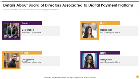 Details About Board Of Directors Associated To Digital Payment Platform Elements PDF