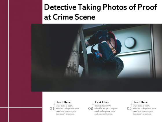 Detective Taking Photos Of Proof At Crime Scene Ppt PowerPoint Presentation Styles Summary PDF
