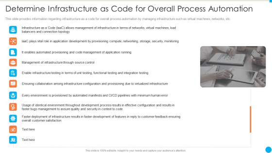 Determine Infrastructure As Code For Overall Process Automation IT Infrastructure By Executing Devops Approach Professional PDF Determine Infrastructure As Code For Overall Process Automation IT Infrastructure By Executing Devops Approach Professional PDF