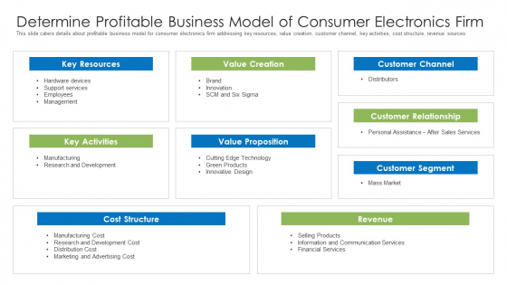 Determine Profitable Business Model Of Consumer Electronics Firm Brochure PDF Determine Profitable Business Model Of Consumer Electronics Firm Brochure PDF
