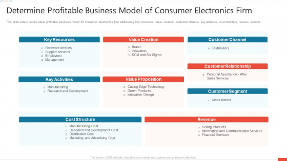Determine Profitable Business Model Of Consumer Electronics Firm Slides PDF Determine Profitable Business Model Of Consumer Electronics Firm Slides PDF