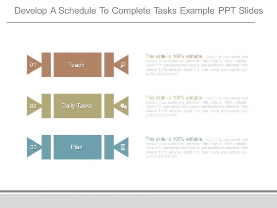 Develop A Schedule To Complete Tasks Example Ppt Slides Develop A Schedule To Complete Tasks Example Ppt Slides