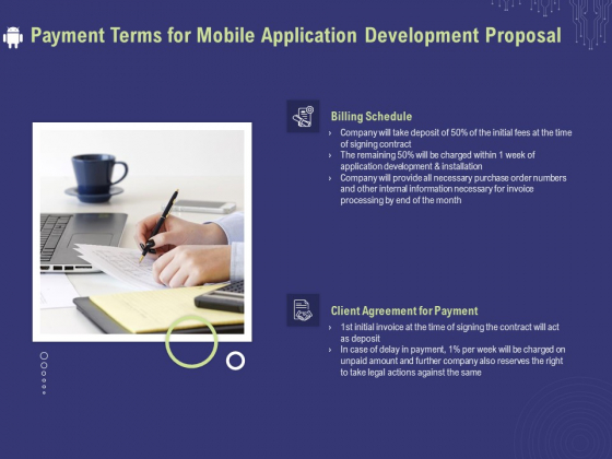 Develop Cellphone Apps Payment Terms For Mobile Application Development Proposal Icons PDF Develop Cellphone Apps Payment Terms For Mobile Application Development Proposal Icons PDF