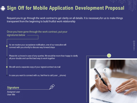 Develop Cellphone Apps Sign Off For Mobile Application Development Proposal Ppt PowerPoint Presentation Ideas Microsoft PDF Develop Cellphone Apps Sign Off For Mobile Application Development Proposal Ppt PowerPoint Presentation Ideas Microsoft PDF