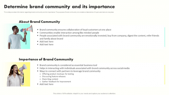 Developing Brand Awareness To Gain Customer Attention Determine Brand Community And Its Importance Guidelines PDF