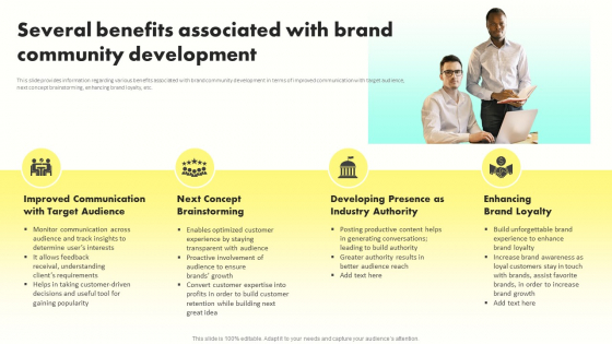 Developing Brand Awareness To Gain Customer Attention Several Benefits Associated With Brand Information PDF