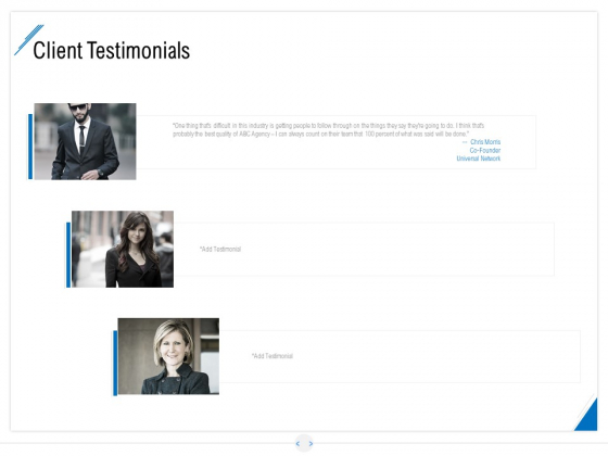 Developing Content Strategy Client Testimonials Ppt Outline Icons PDF