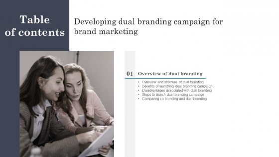 Developing Dual Branding Campaign For Brand Marketing Benefits Slides PDF
