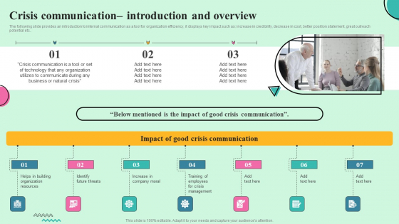 Developing Effective Stakeholder Communication Crisis Communication Introduction Portrait PDF