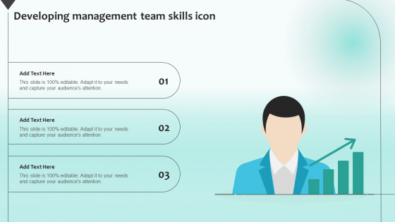 Developing Management Team Skills Icon Summary PDF