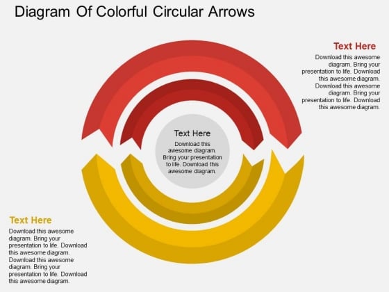 Diagram Of Colorful Circular Arrows Powerpoint Template