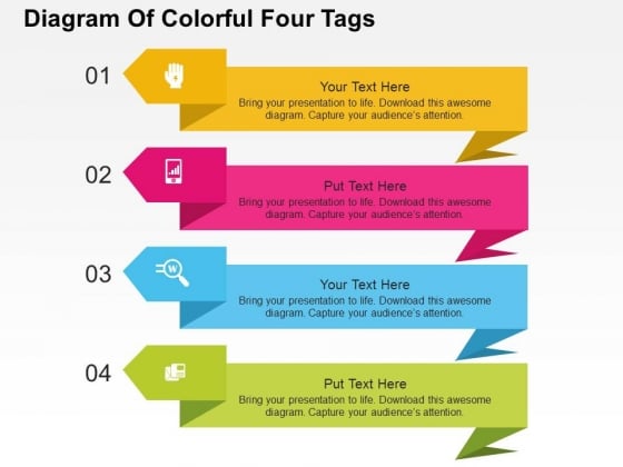 Diagram Of Colorful Four Tags Powerpoint Templates Diagram Of Colorful Four Tags Powerpoint Templates