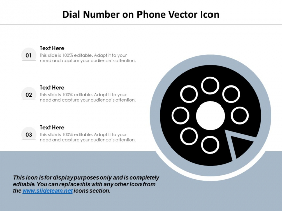 Dial Number On Phone Vector Icon Ppt PowerPoint Presentation Layouts Display