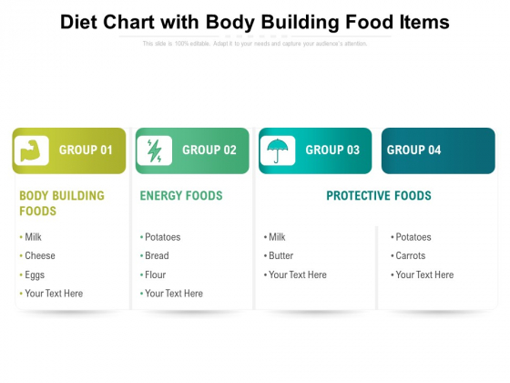 Diet Chart With Body Building Food Items Ppt PowerPoint Presentation Professional Graphics Pictures PDF Diet Chart With Body Building Food Items Ppt PowerPoint Presentation Professional Graphics Pictures PDF