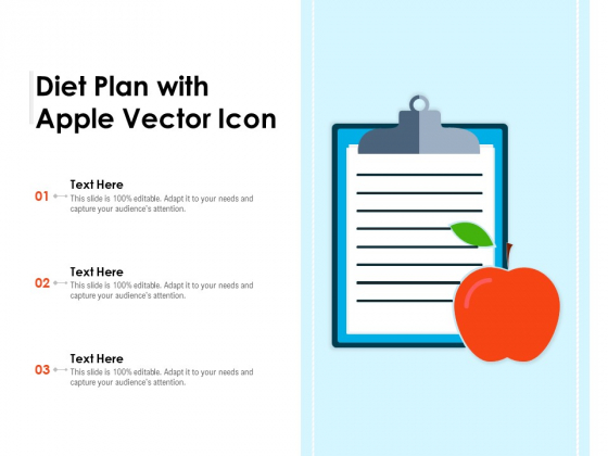 Diet Plan With Apple Vector Icon Ppt PowerPoint Presentation Infographics Design Ideas PDF