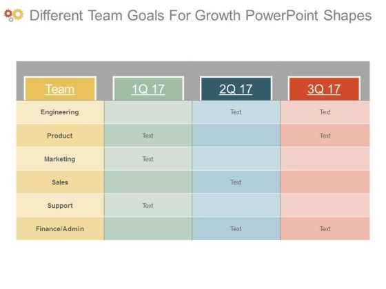 Different Team Goals For Growth Powerpoint Shapes Different Team Goals For Growth Powerpoint Shapes