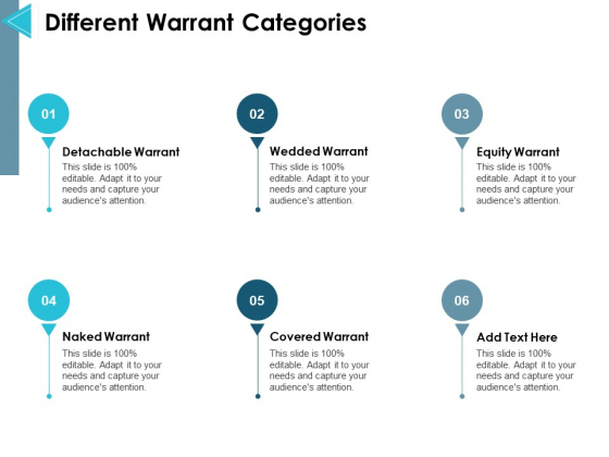 Different Warrant Categories Ppt PowerPoint Presentation File Inspiration