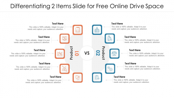Differentiating 2 Items Slide For Free Online Drive Brochure PDF