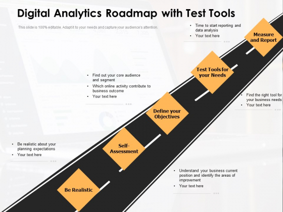 Digital Analytics Roadmap With Test Tools Ppt PowerPoint Presentation Gallery Graphics Download PDF Digital Analytics Roadmap With Test Tools Ppt PowerPoint Presentation Gallery Graphics Download PDF