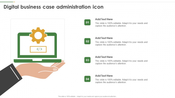 Digital Business Case Administration Icon Brochure PDF