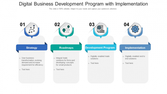 Digital Business Development Program With Implementation Ppt PowerPoint Presentation Gallery Background Designs PDF Digital Business Development Program With Implementation Ppt PowerPoint Presentation Gallery Background Designs PDF