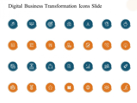 Digital Business Transformation Icons Slide Ppt PowerPoint Presentation Layouts Maker