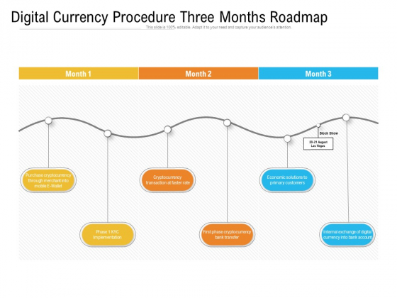 Digital Currency Procedure Three Months Roadmap Portrait Digital Currency Procedure Three Months Roadmap Portrait