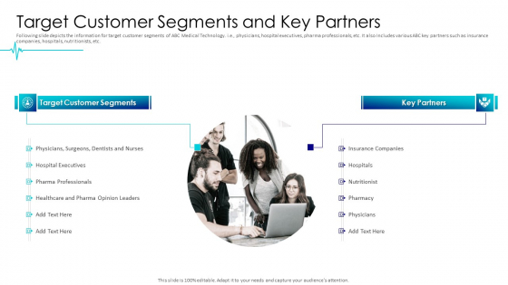 Digital Healthcare Applications Target Customer Segments And Key Partners Guidelines PDF
