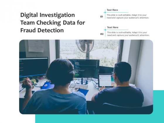 Digital Investigation Team Checking Data For Fraud Detection Ppt PowerPoint Presentation File Clipart PDF