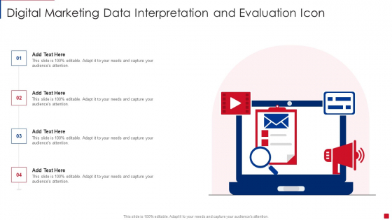 Digital Marketing Data Interpretation And Evaluation Icon Clipart PDF
