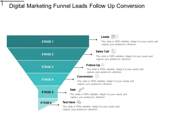 Digital Marketing Funnel Leads Follow Up Conversion Ppt PowerPoint Presentation Pictures Graphics Design
