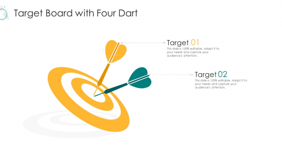 Digital Marketing Strategy And Technological Adaptation Target Board With Four Dart Mockup PDF