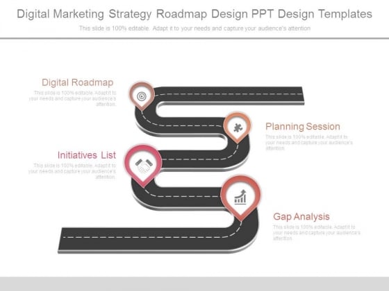 Digital Marketing Strategy Roadmap Design Ppt Design Templates