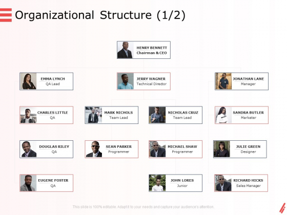 Digital Products And Services Organizational Structure Marketer Ppt Summary Sample PDF