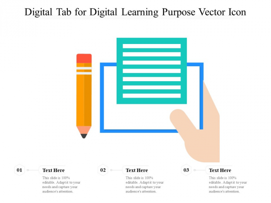 Digital Tab For Digital Learning Purpose Vector Icon Ppt PowerPoint Presentation File Styles PDF