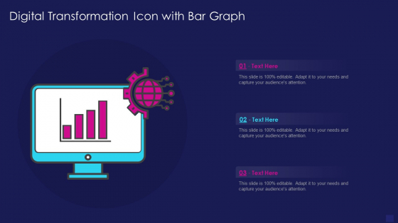 Digital Transformation Icon With Bar Graph Mockup PDF Digital Transformation Icon With Bar Graph Mockup PDF