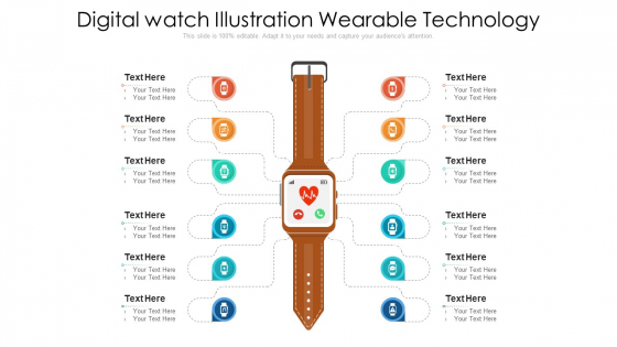Digital Watch Illustration Wearable Technology Ppt PowerPoint Presentation Gallery Examples PDF