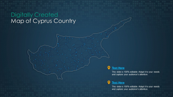 Digitally Created Map Of Cyprus Country Structure PDF