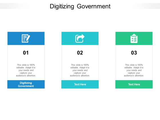 Digitizing Government Ppt PowerPoint Presentation Slides Template Cpb Pdf