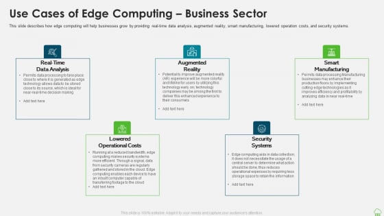 Distributed Computing IT Use Cases Of Edge Computing Business Sector Template PDF Distributed Computing IT Use Cases Of Edge Computing Business Sector Template PDF