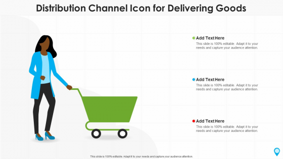 Distribution Channel Icon For Delivering Goods Information PDF