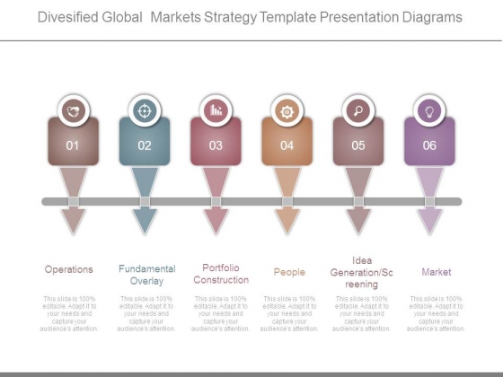 Divesified Global Markets Strategy Template Presentation Diagrams