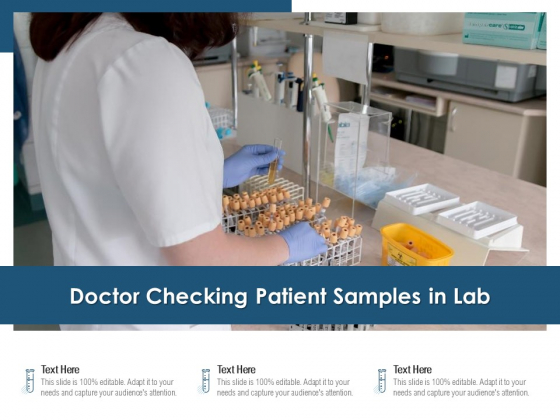 Doctor Checking Patient Samples In Lab Ppt PowerPoint Presentation File Slide Download PDF