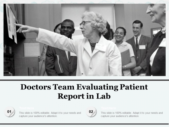 Doctors Team Evaluating Patient Report In Lab Ppt PowerPoint Presentation Model Deck PDF Doctors Team Evaluating Patient Report In Lab Ppt PowerPoint Presentation Model Deck PDF