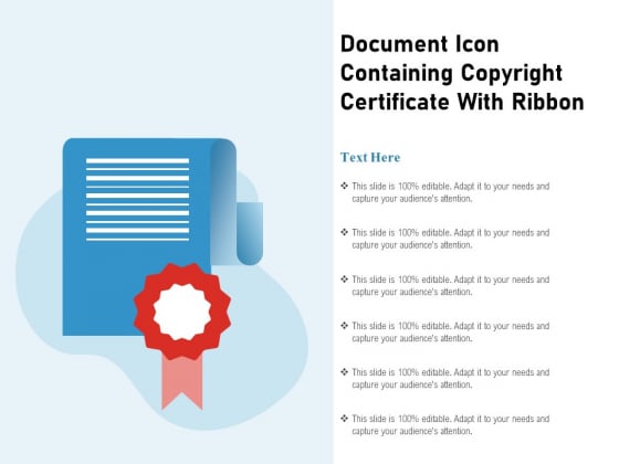 Document Icon Containing Copyright Certificate With Ribbon Ppt PowerPoint Presentation Slides Templates PDF Document Icon Containing Copyright Certificate With Ribbon Ppt PowerPoint Presentation Slides Templates PDF